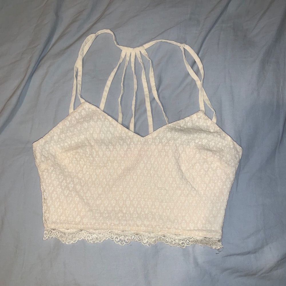 white cropped tank